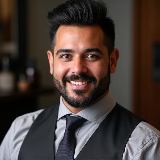 Maestro barbero senior especialista en cortes clásicos